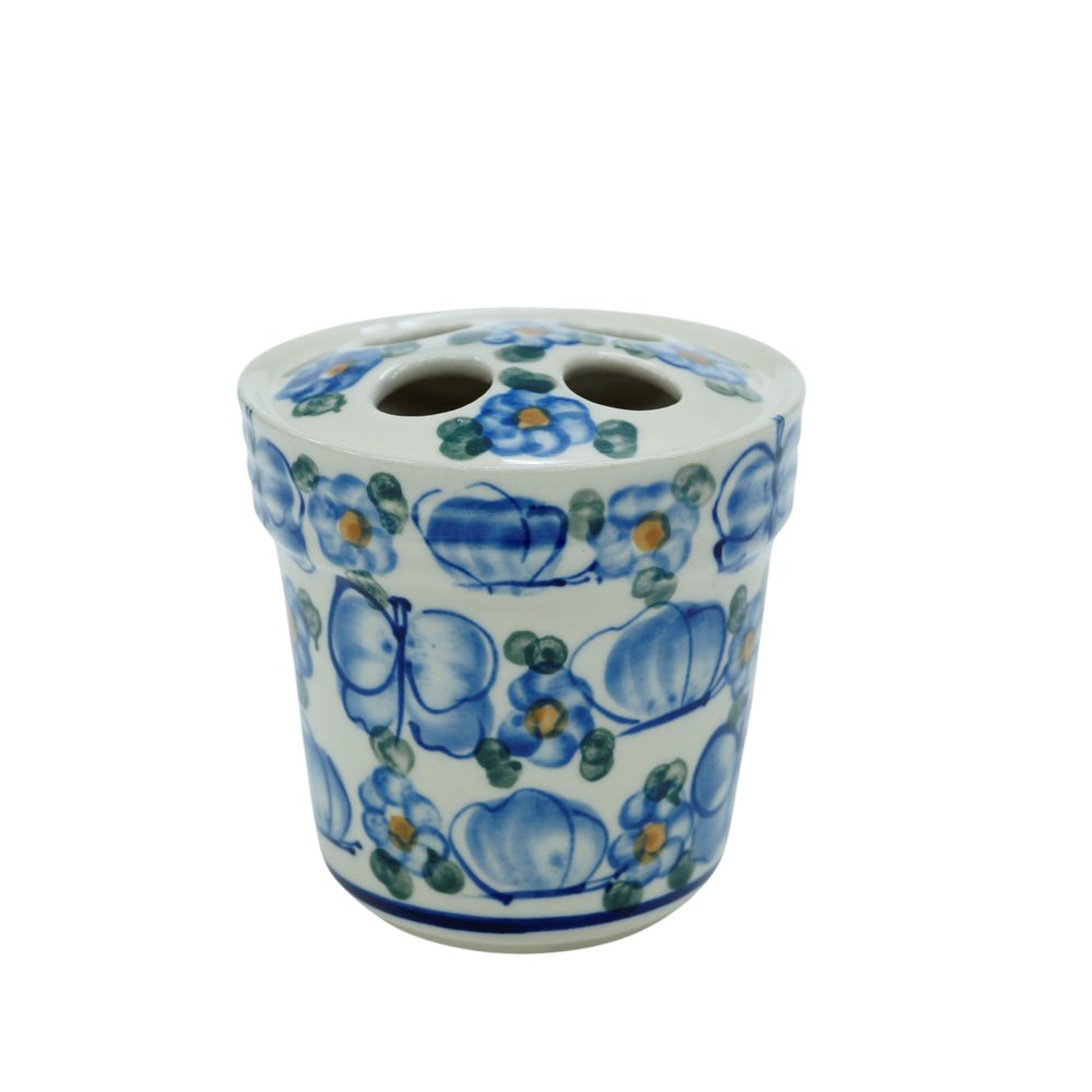 Ceramiczny Kubek Na Szczoteczki Z Rantem (A380 D13) Ceramika Bolesławiec