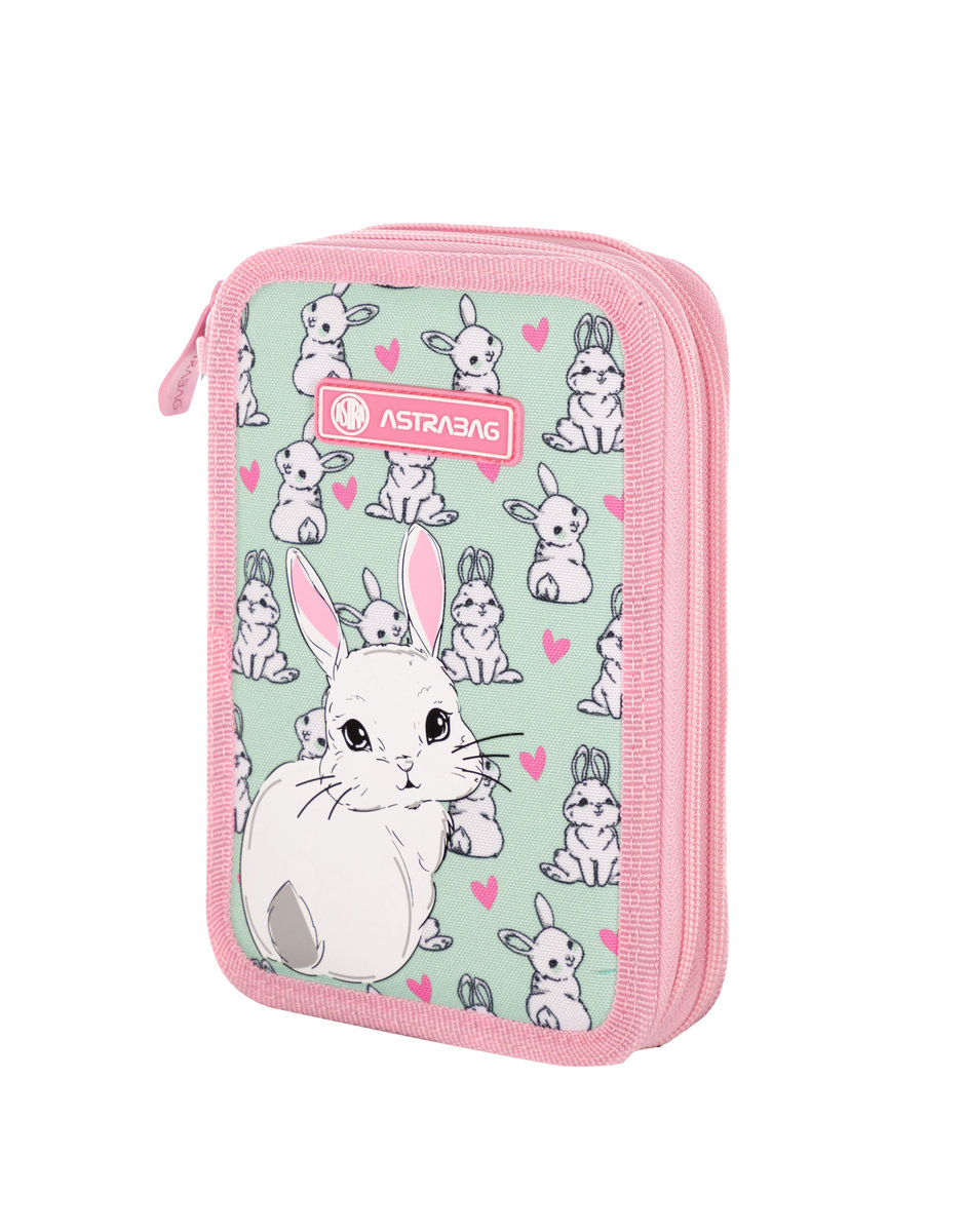 Piórnik Podwójny Bez Wyposażenia Astrabag Lovely Bunny, Ac2