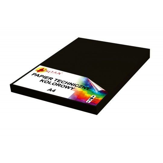 Papier kolorowy A4 160g czarny 50 arkuszy