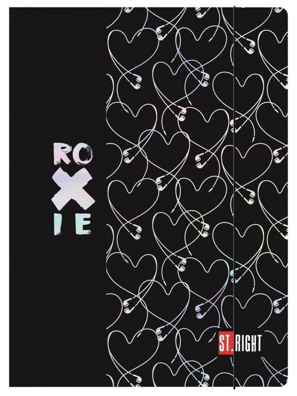 Teczka z gumką kartonowa A4 300g EARPHONES BY ROXIE /UP-30880/ STM007