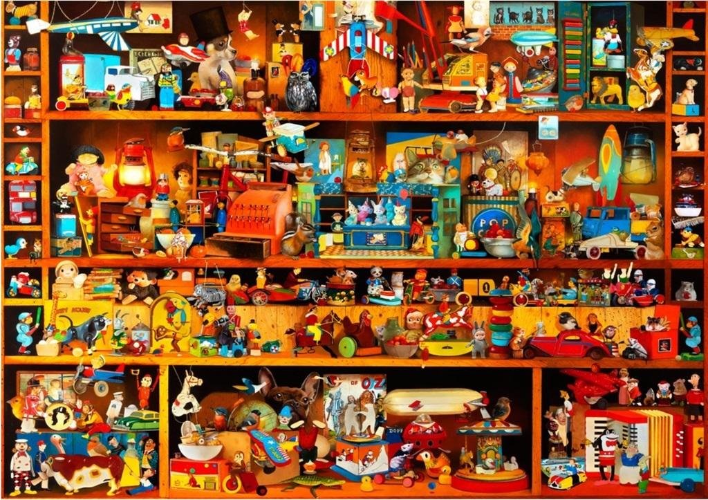Bluebird Puzzle 4000 elementów. Półki pełne zabawek, Gabriel Gressie