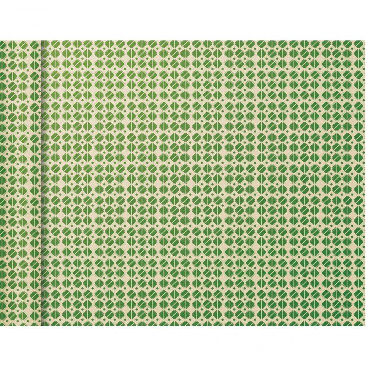 Papier pakowy mini rolki 5x0,35m Zielony kwadraty - Clairefontaine