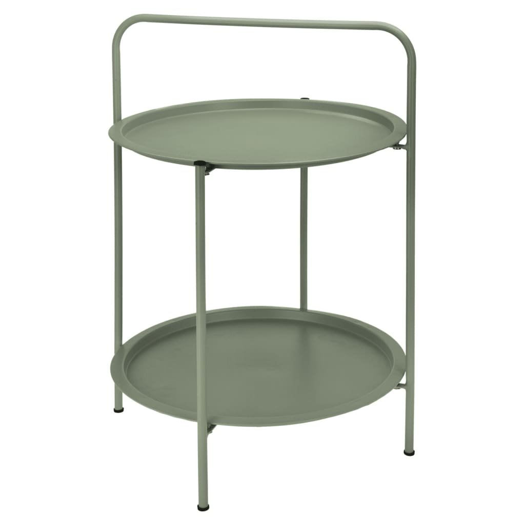ProGarden Stolik ogrodowy z dwoma tacami, 50x66 cm, matowa zieleń