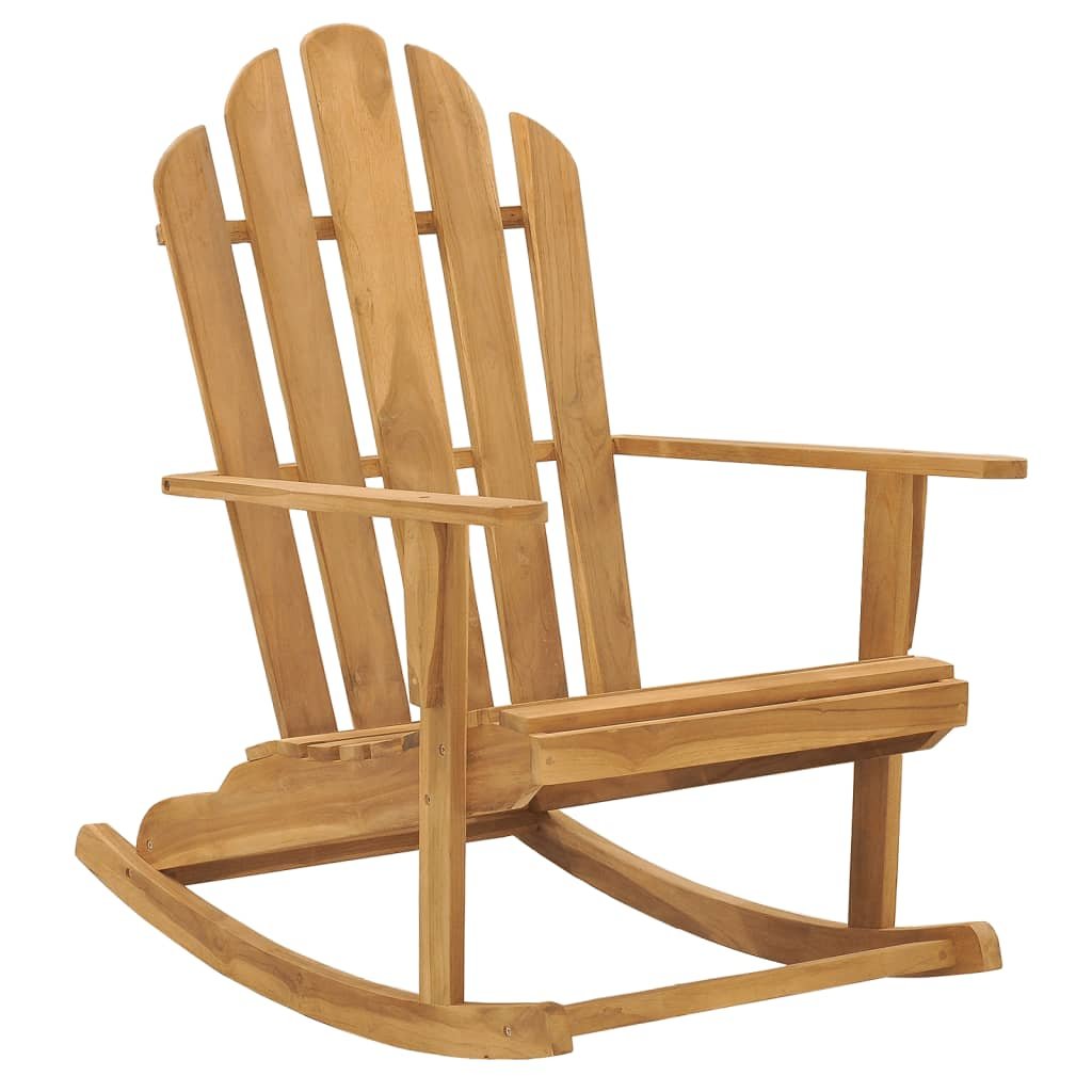 vidaXL Krzesło bujane Adirondack, lite drewno tekowe