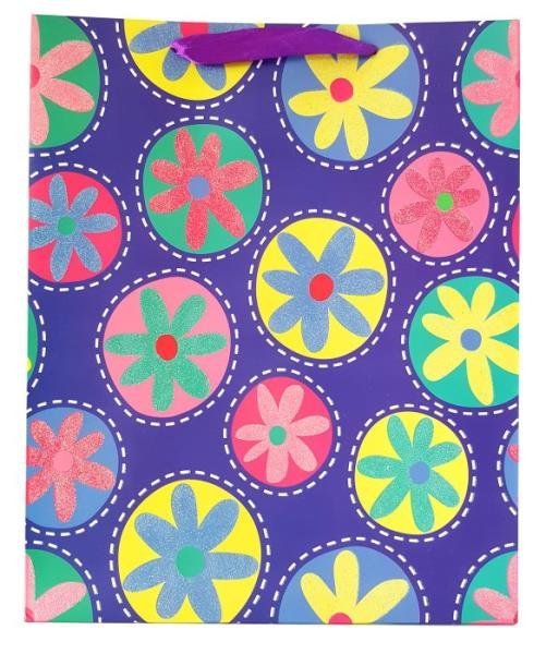 JU-PITER Torebka prezentowa kwiatki 1501B 23x32x12cm p12, cena za 1szt