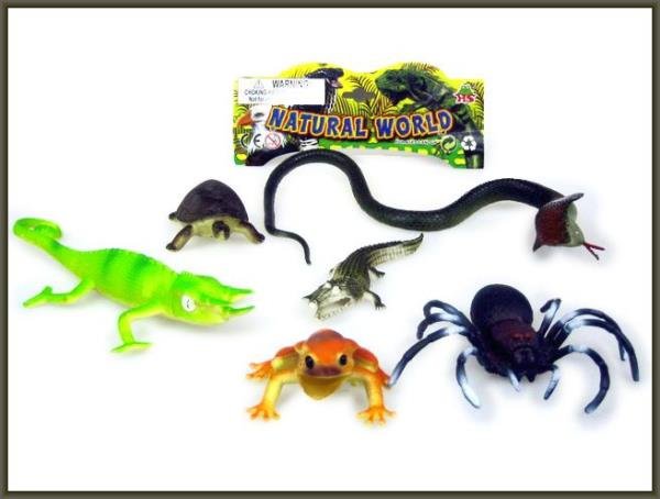 Figurki zwierząt gady 6szt. w worku  HIPO
