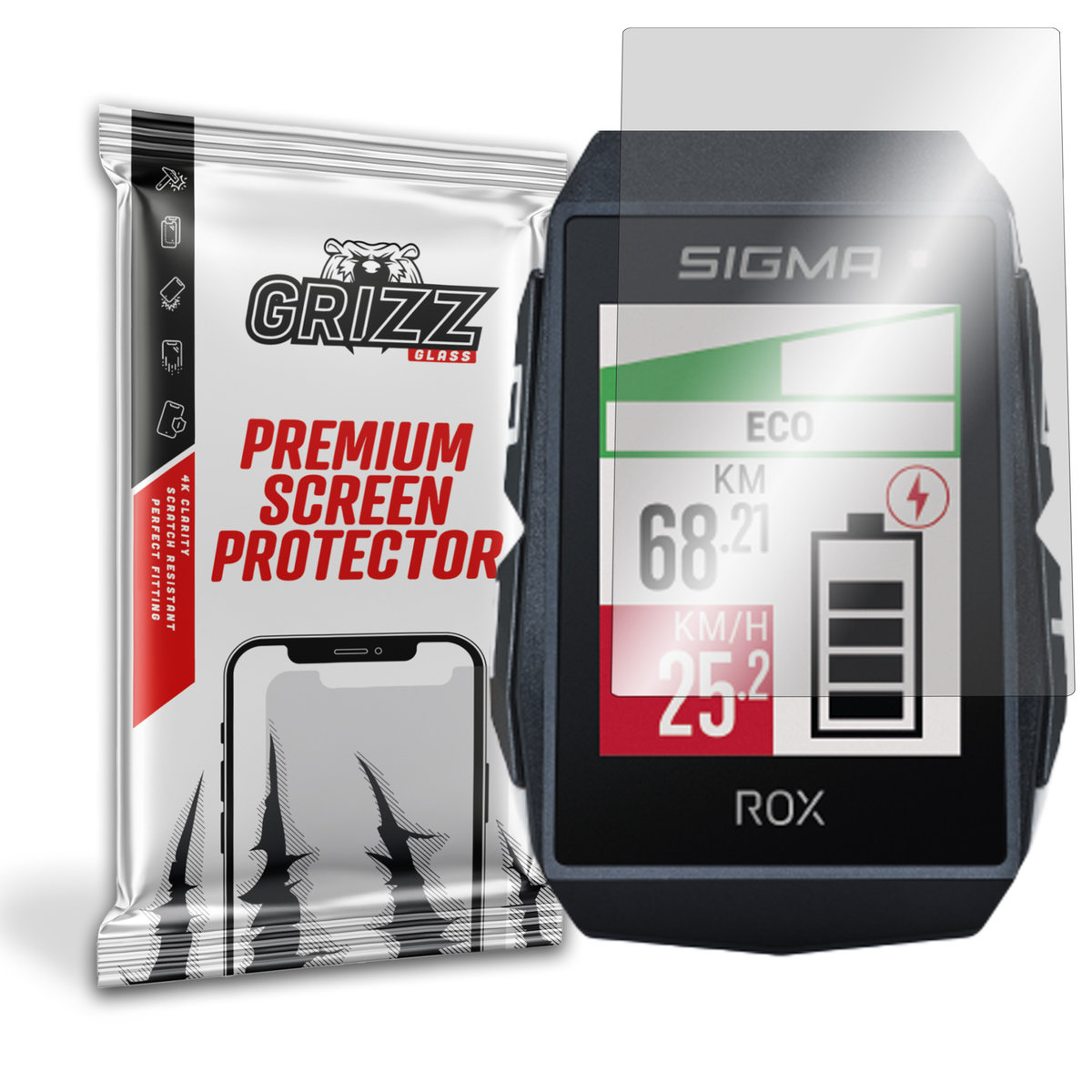 GrizzGlass HybridGlass szkło hybrydowe do Sigma Sport ROX 11.1 EVO