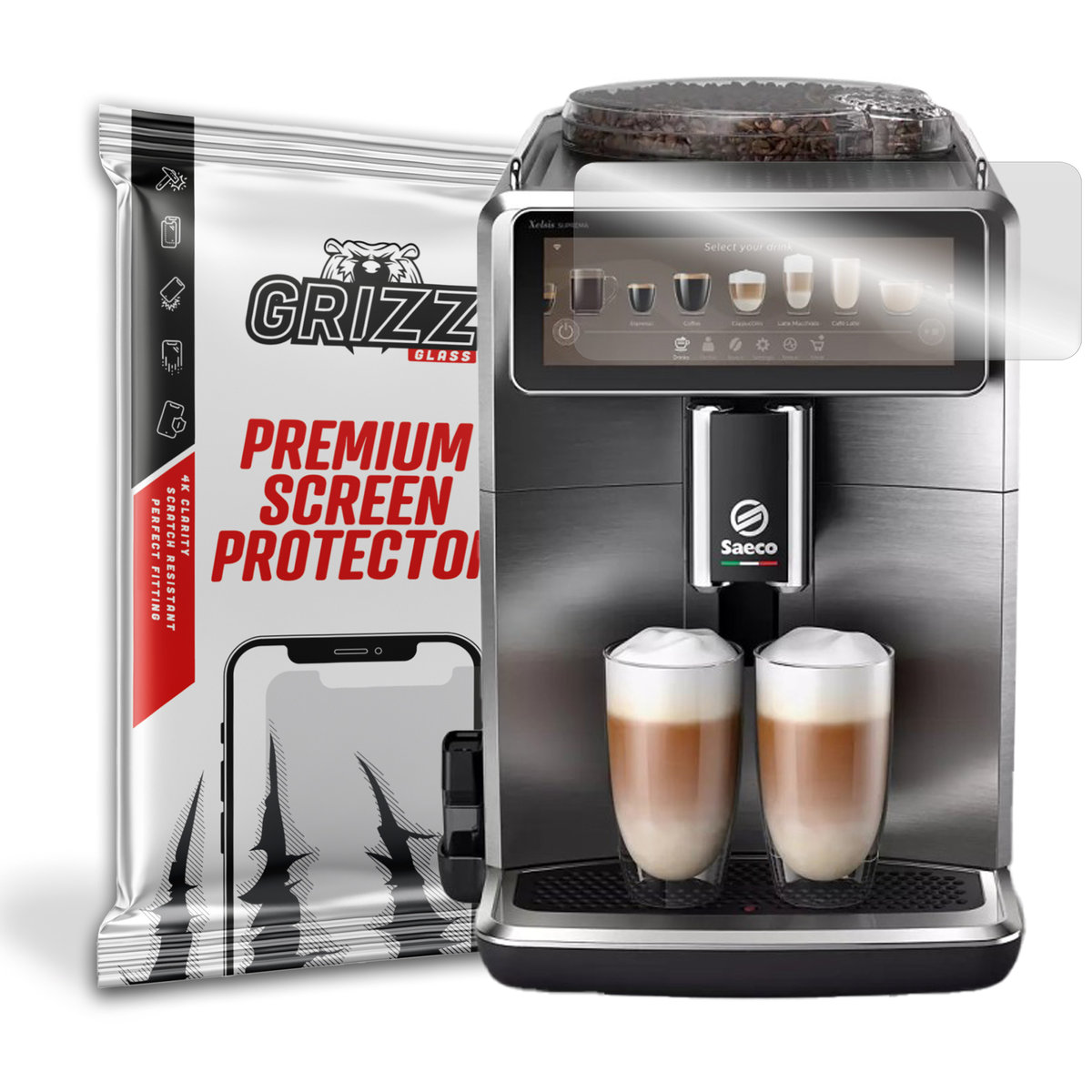 GrizzGlass HybridGlass szkło hybrydowe do Saeco SM8889/00 Xelsis Suprema