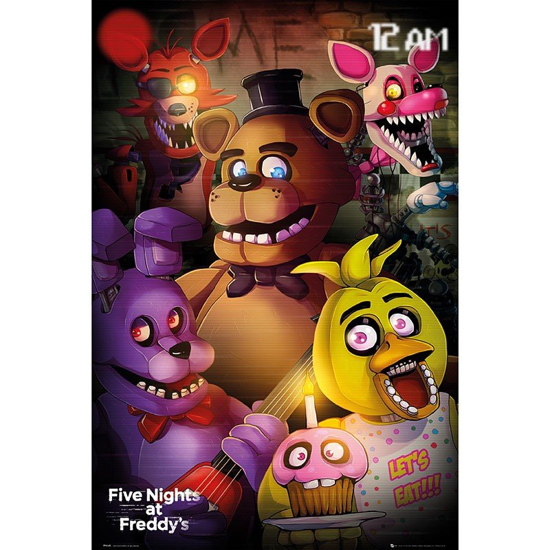 Plakat, five nights at freddy's 91.5x61, chica freddy foxy bonnie, abystyle