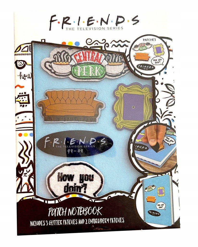 Zeszyt Notes Friends Przyjaciele + 5Xrzep Naszywki