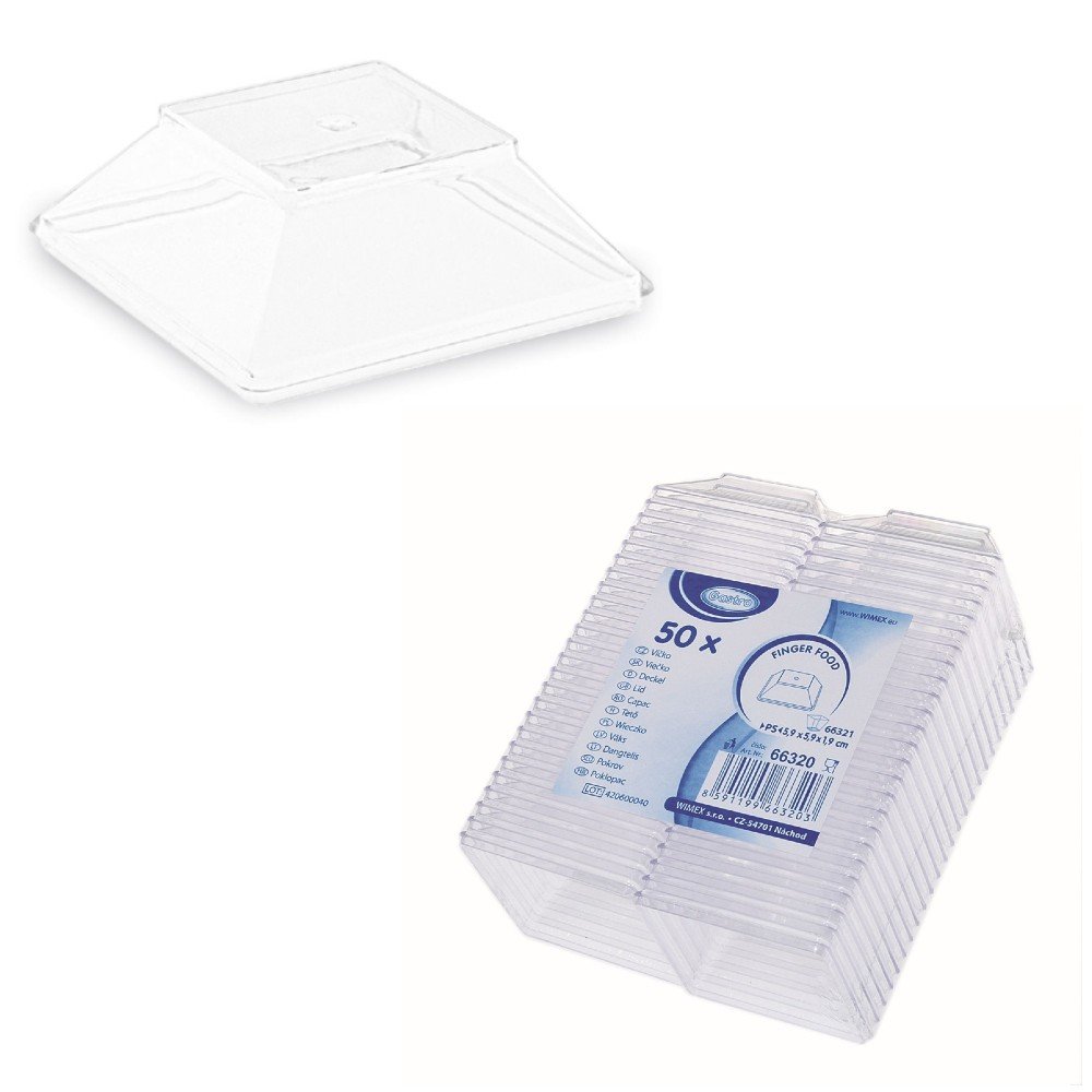 Pokrywki do pojemników piramida 100ml fingerfood