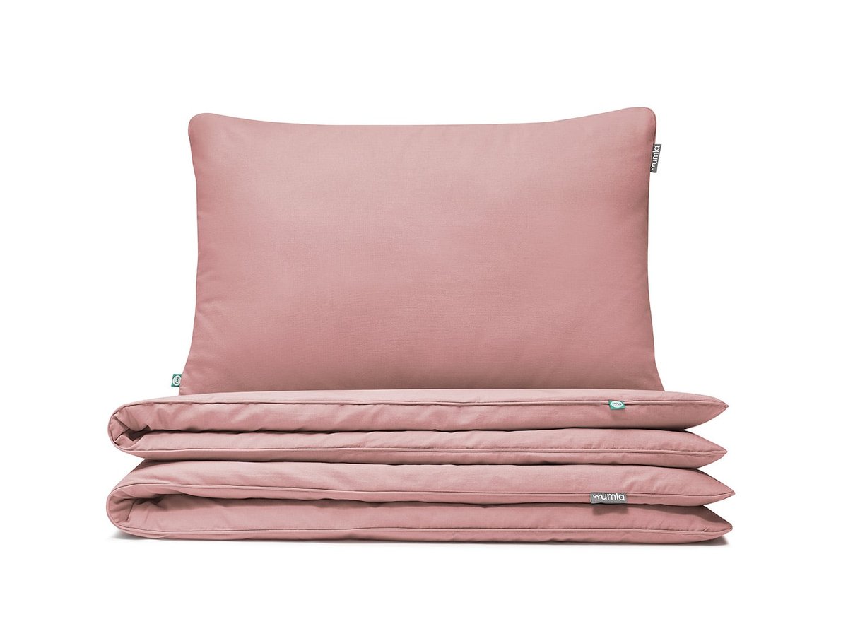 pościel basic brudny róż 220x200 cm + 2x 80x70 cm