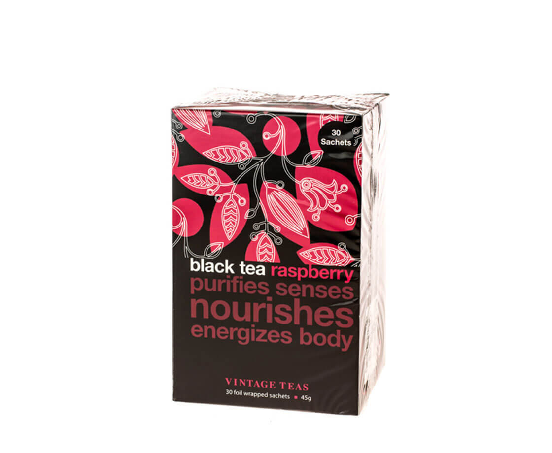 Vintage Teas Black Tea Raspberry - 30 torebek 4792128052196