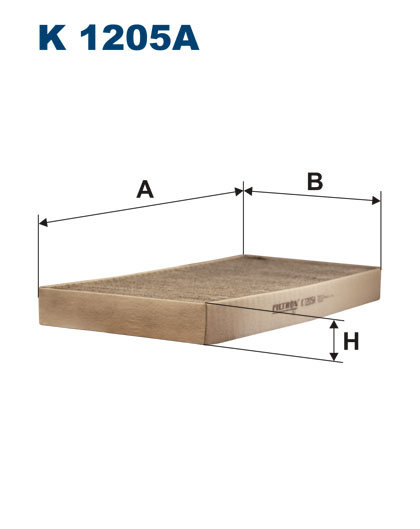 Filtron Filtr, wentylacja przestrzeni pasażerskiej K 1205A K 1205A