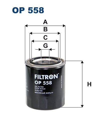Filtr oleju Filtron OP 558