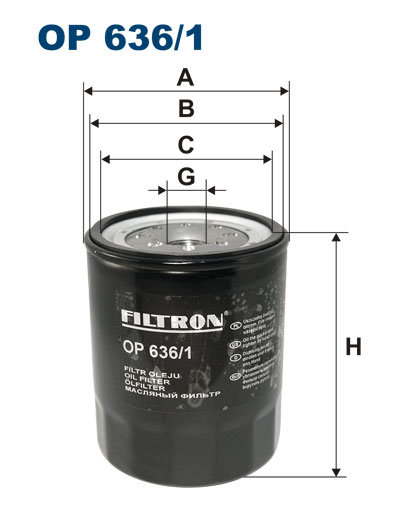 Filtron OP 636/2 FILTR OLEJU