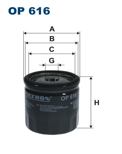 Filtron OP 616 FILTR OLEJU