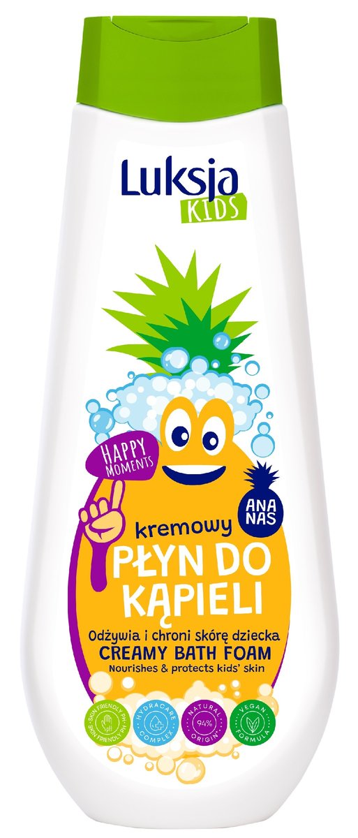 Luksja Kids, Kremowy płyn do kąpieli dla dzieci, Ananas, 750 ml