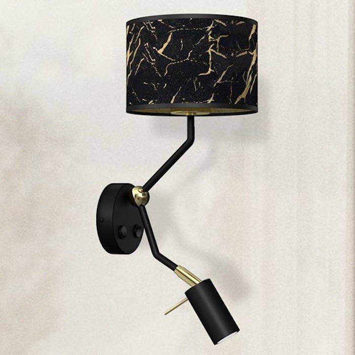 Milagro Kinkiet SENSO Black/Gold 1xE27 + 1x mini GU10 MLP7291