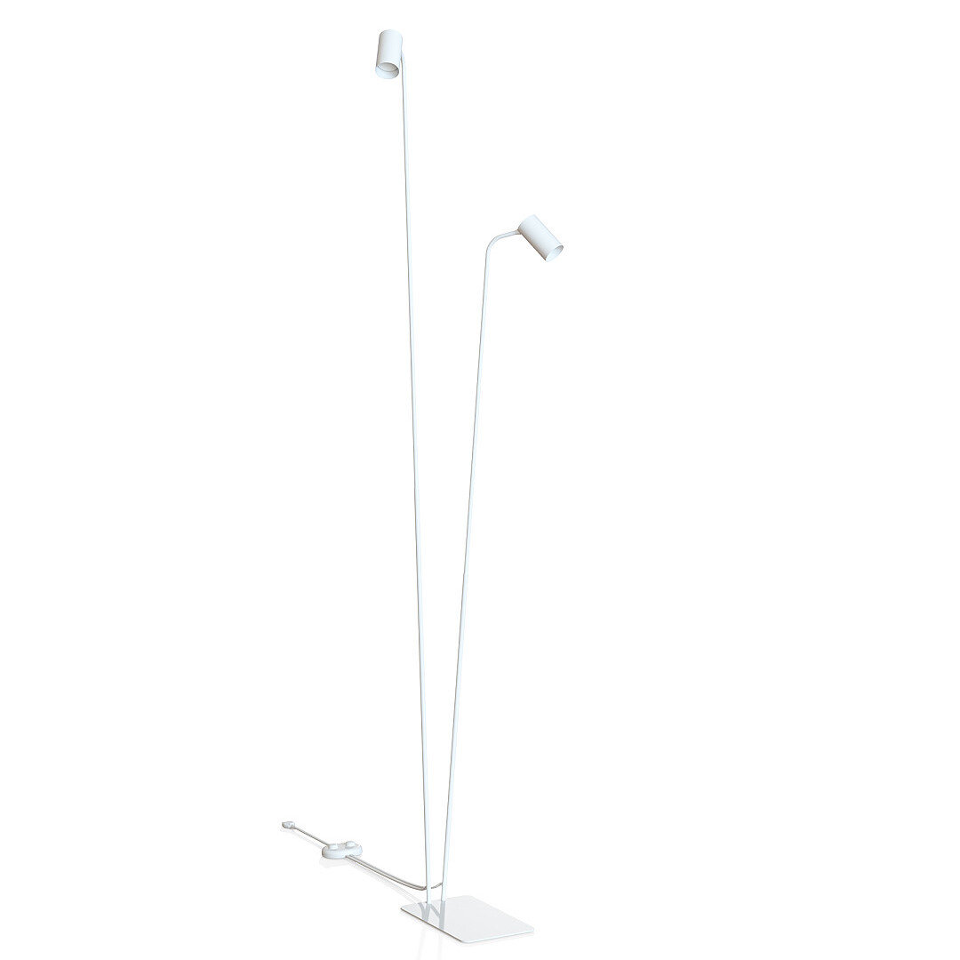 Nowodvorski Lampa podłogowa stojąca podwójna MONO 120cm 10W GU10 biały 7705