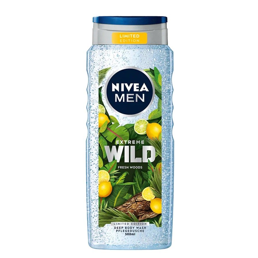 Nivea Men Extreme Wild Fresh Citrus Żel pod prysznic do ciała i włosów Shower Gel) Objętość 500 ml)