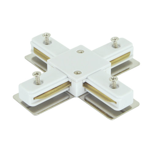 Ideus Krzyżowy łącznik Connector X 04034 metalowy do szynoprzewodu biały