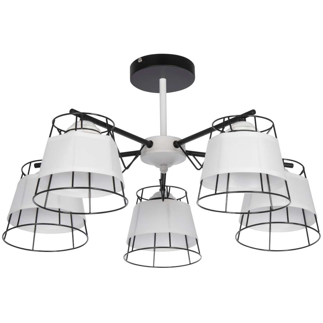 Inne LAMPA sufitowa VEN W-N 2832/3 druciana OPRAWA metalowe klatki białe czarne VEN W-N 2832/3
