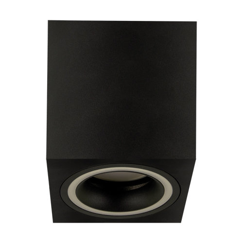 Ideus Minimalistyczna lampa nastropowa Indi D04048 czarna kostka pokojowa