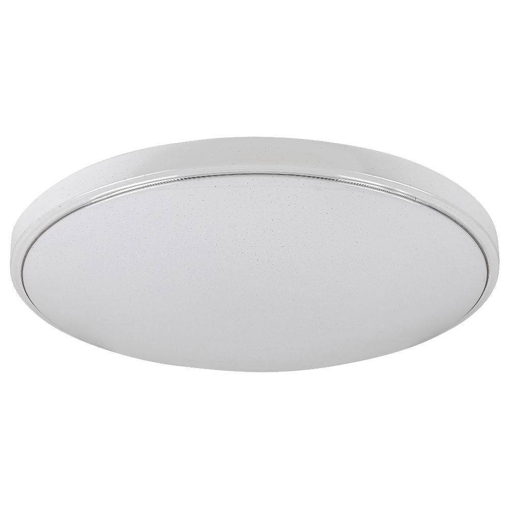 Rabalux Okrągła LAMPA sufitowa BRUCE 2118 metalowy plafon LED RGB 60W 3000K 6000K z pilotem chrom 2118