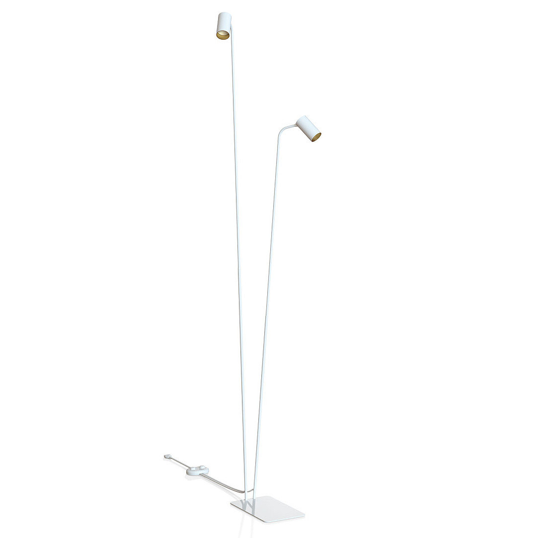 Nowodvorski Lampa podłogowa stojąca podwójna MONO 120cm 10W GU10 biały złoty