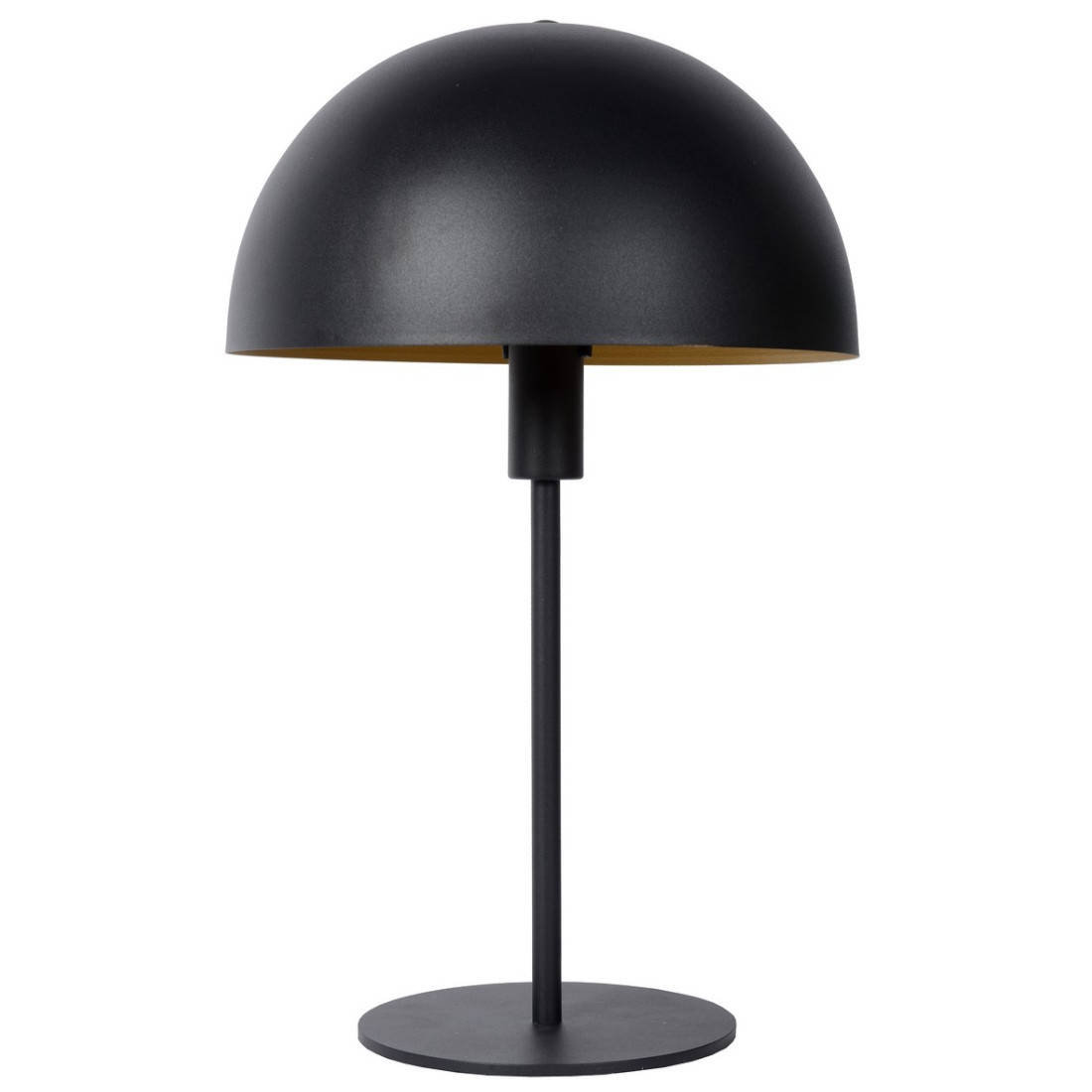 Lucide Stojąca LAMPA biurkowa SIEMON 45596/01/30 stołowa LAMPKA kopuła metalowa czarna 45596/01/30