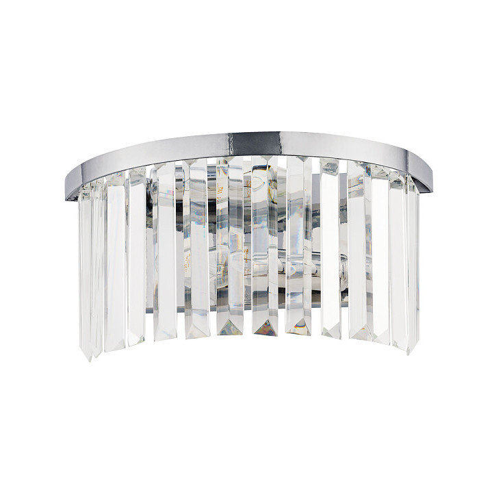 Nowodvorski Luksusowy kinkiet kryształowy CRISTAL SILVER 2x E14 60W srebrny 7632