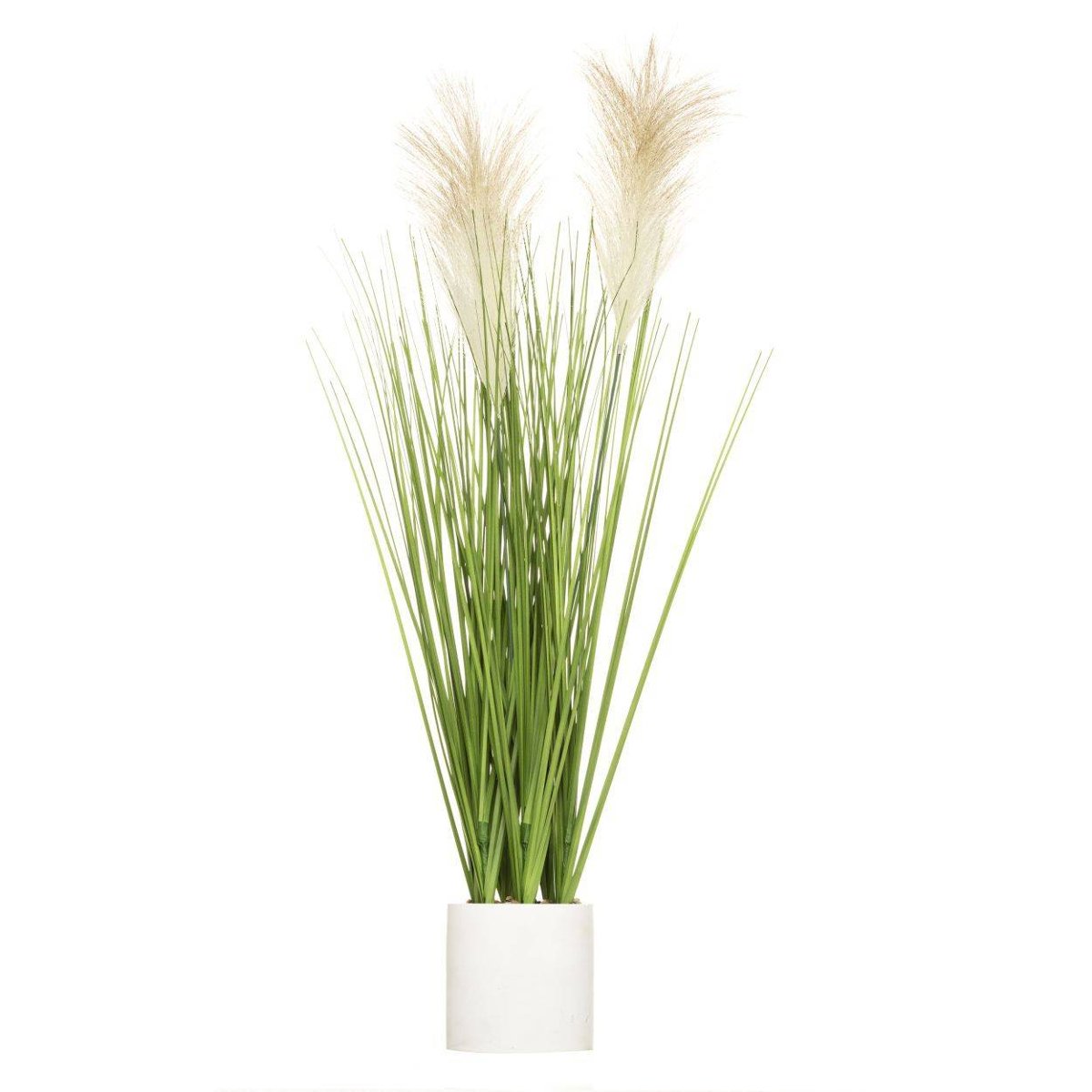Sztuczna trawa ozdobna w cementowej doniczce, wys. 70 cm