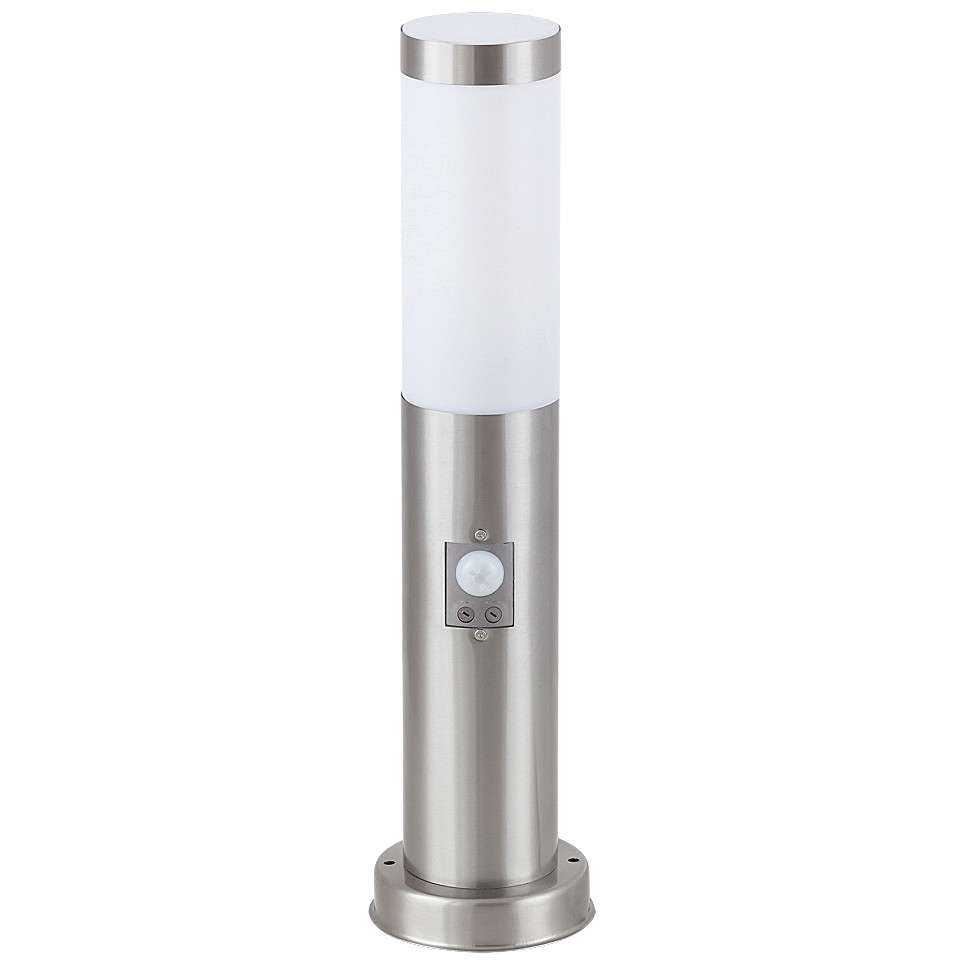 Rabalux lampa stojąca z czujnikiem ruchu INOX TORCH niska (8267)