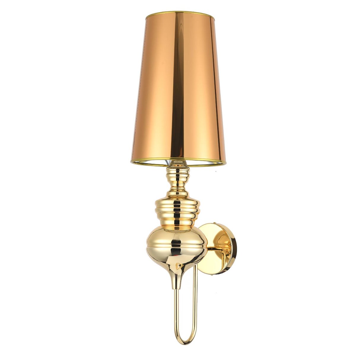 Zdjęcia - Żyrandol / lampa Ścienna lampa z abażurem Queen MB-8046-18 black gold Step klasyczna czarna