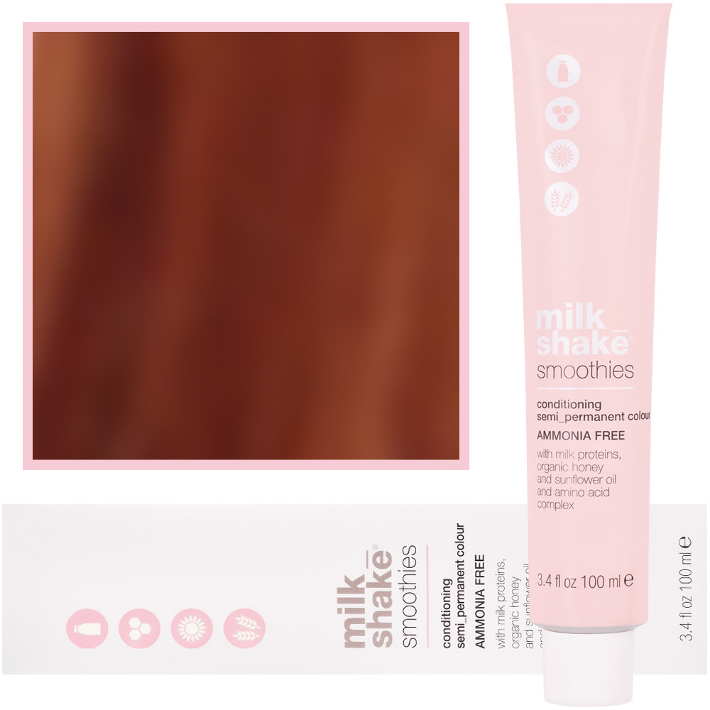 Milk Shake, Smoothies Conditioning Semi-Permanent Colour, Półtrwała farba do włosów 7.43|7CG, 100 ml
