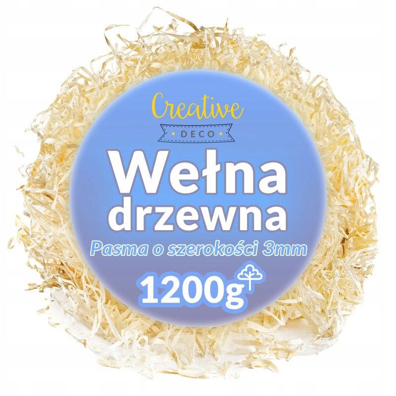 Wełna drzewna 1200g wypełniacz do paczek eko