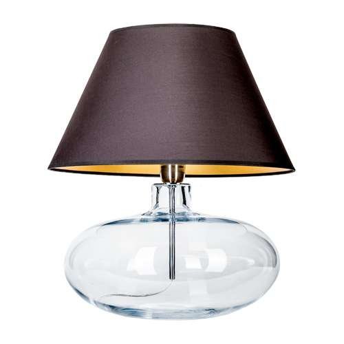 4concepts Abażurowa LAMPA stołowa STOCKHOLM L005031214 nocna LAMPKA stojąca do sypialni czarna przezroczysta L005031214