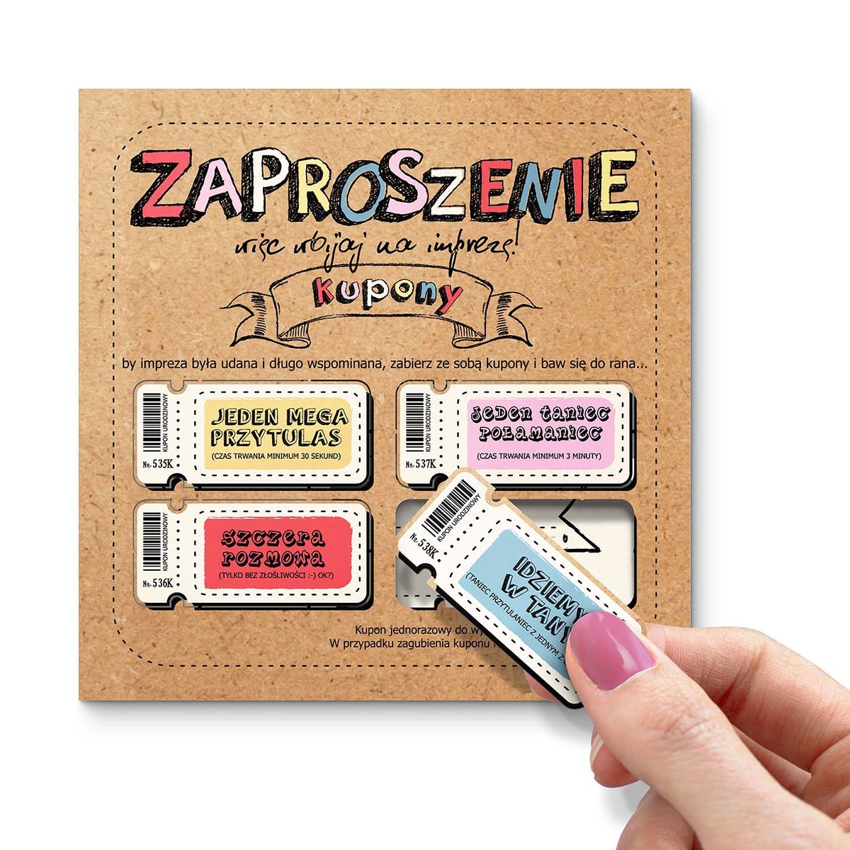 Zaproszenie na imprezkę + kupony, Koperta 63270