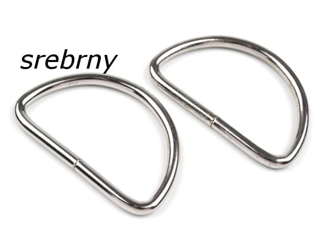 kufer-pasmanteria.pl Półkole metalowe 20 mm (1szt) SREBRNE 6E55-5256D_20220512155050