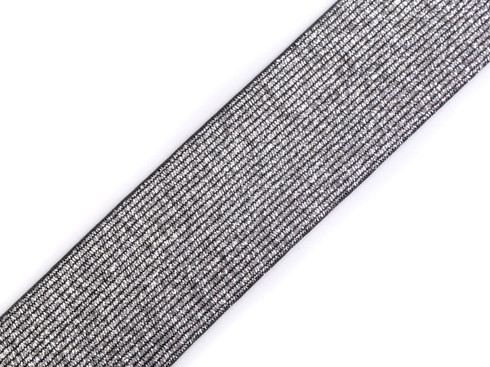 kufer-pasmanteria.pl Guma metalizowana 40 mm ( 1 mb ) CZARNA 5AE1-132D3_20220512133005