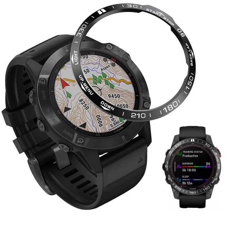 Ring Bezel Do Garmin Fenix 7S Nakładka Etui Czarny
