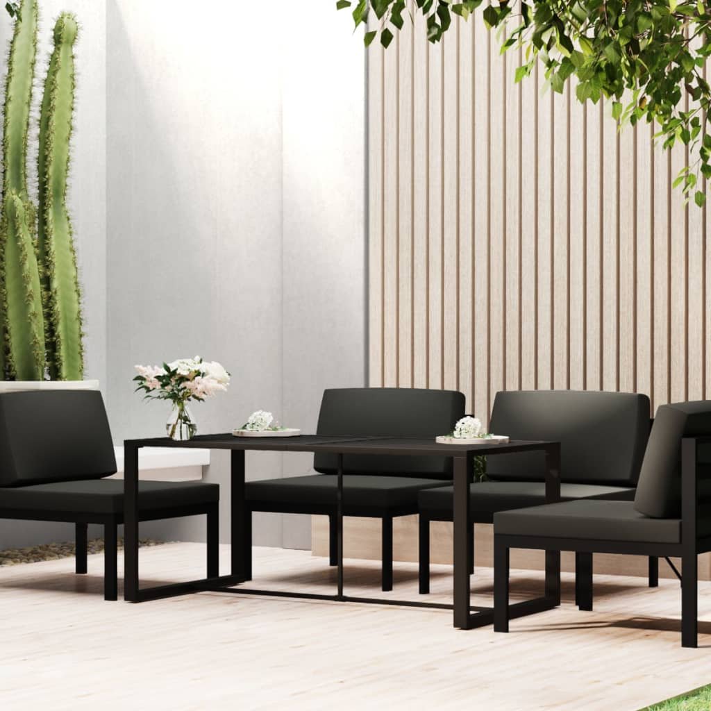 Lumarko Stół ogrodowy, antracytowy, 120x60x66 cm, aluminium