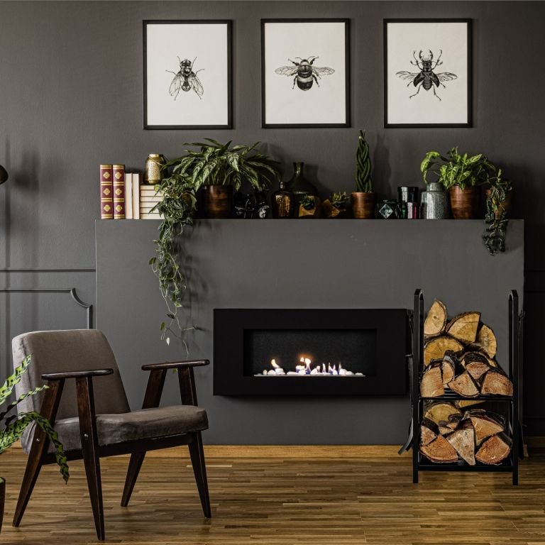 Stylista Stojak Na Drewno Opałowe Z Akcesoriami