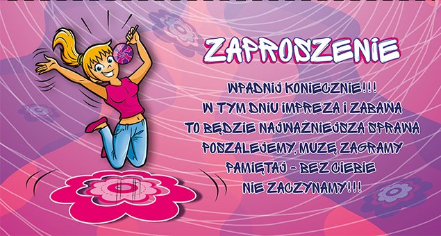 Zaproszenie na super imprezę ZSY10