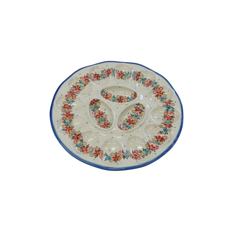 Ceramiczny talerz do jaj Ceramika Bolesławiec