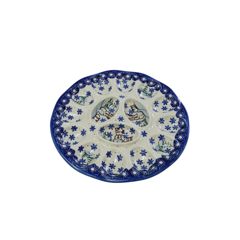 Ceramiczny talerz do jaj Ceramika Bolesławiec