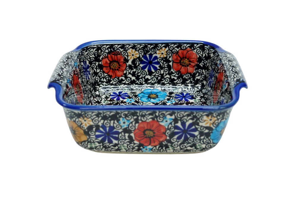 Ceramiczne naczynie kwadratowe małe Ceramika Bolesławiec