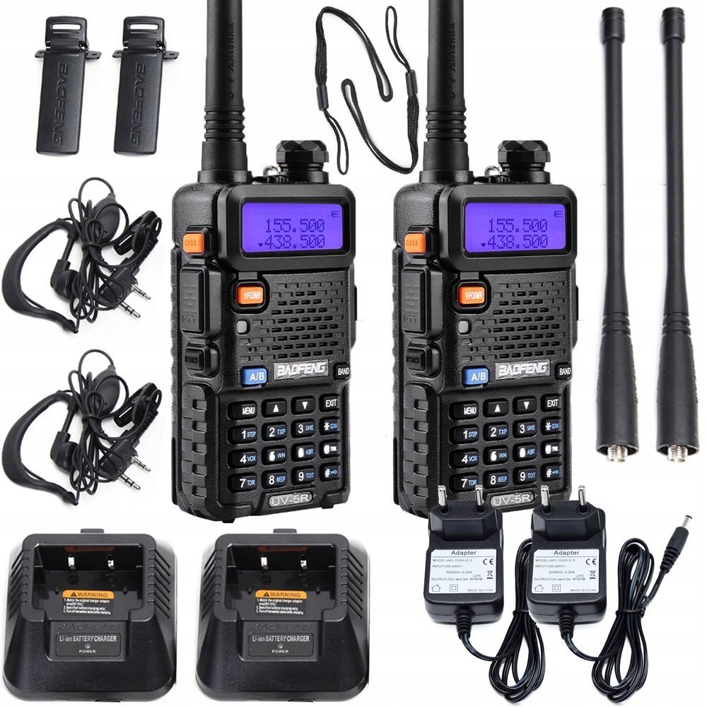 Baofeng 2x UV-5R Ab 5W Radiotelefon Krótkofalówka