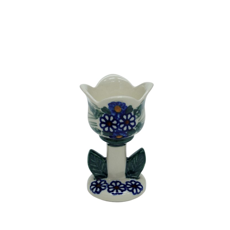 Ceramiczny świecznik tulipan Ceramika Bolesławiec